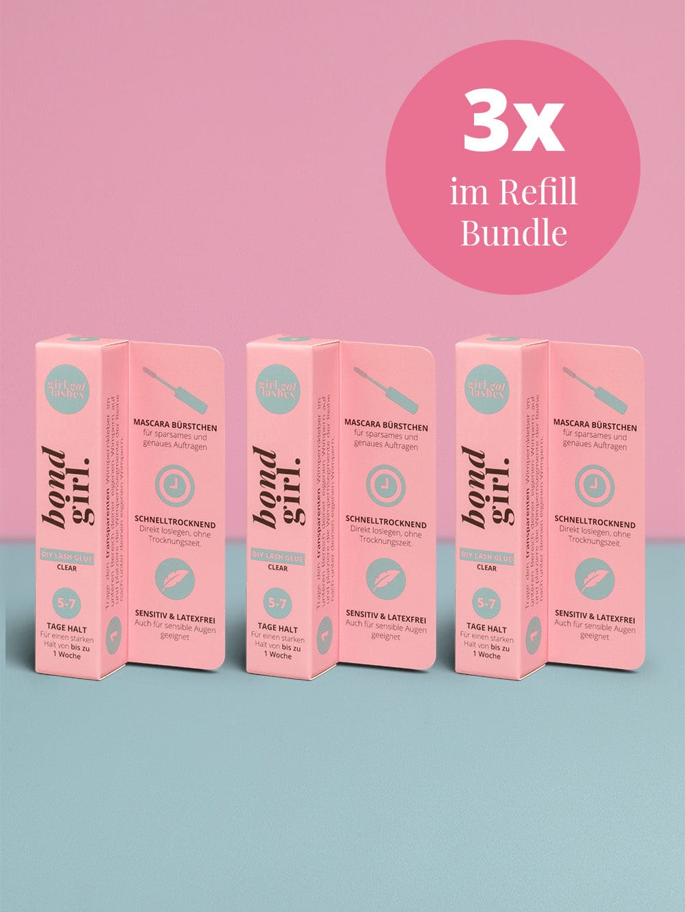 BOND GIRL – Wimpernkleber transparent (3er Pack)