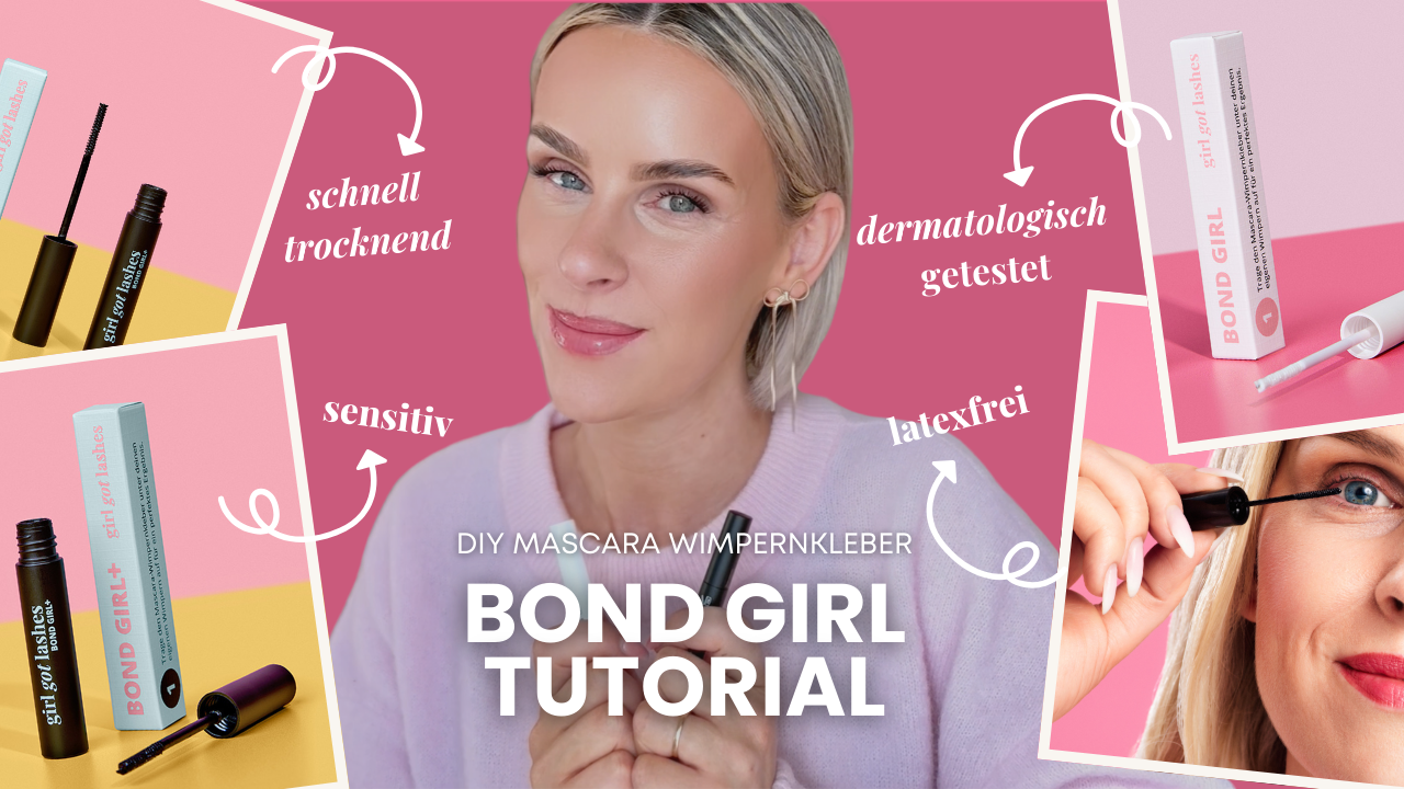 <em>Anwendung des Bond Girl Mascara Wimpernklebers</em>